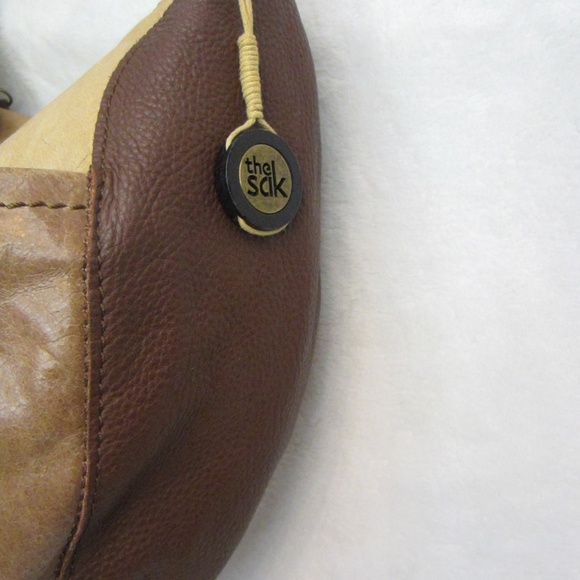 The Sak Brown Leather Tote Single Strap Zip Closure - Picture 9 of 15